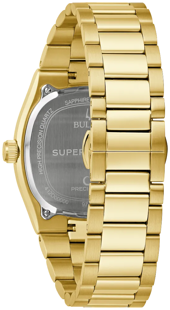 Bulova Super Seville Gold Tone Mens Watch 97B223