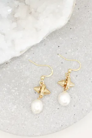 BUNGALOW BLONDE JEWELRY - ANDI PEARL AND SPIKE EARRINGS