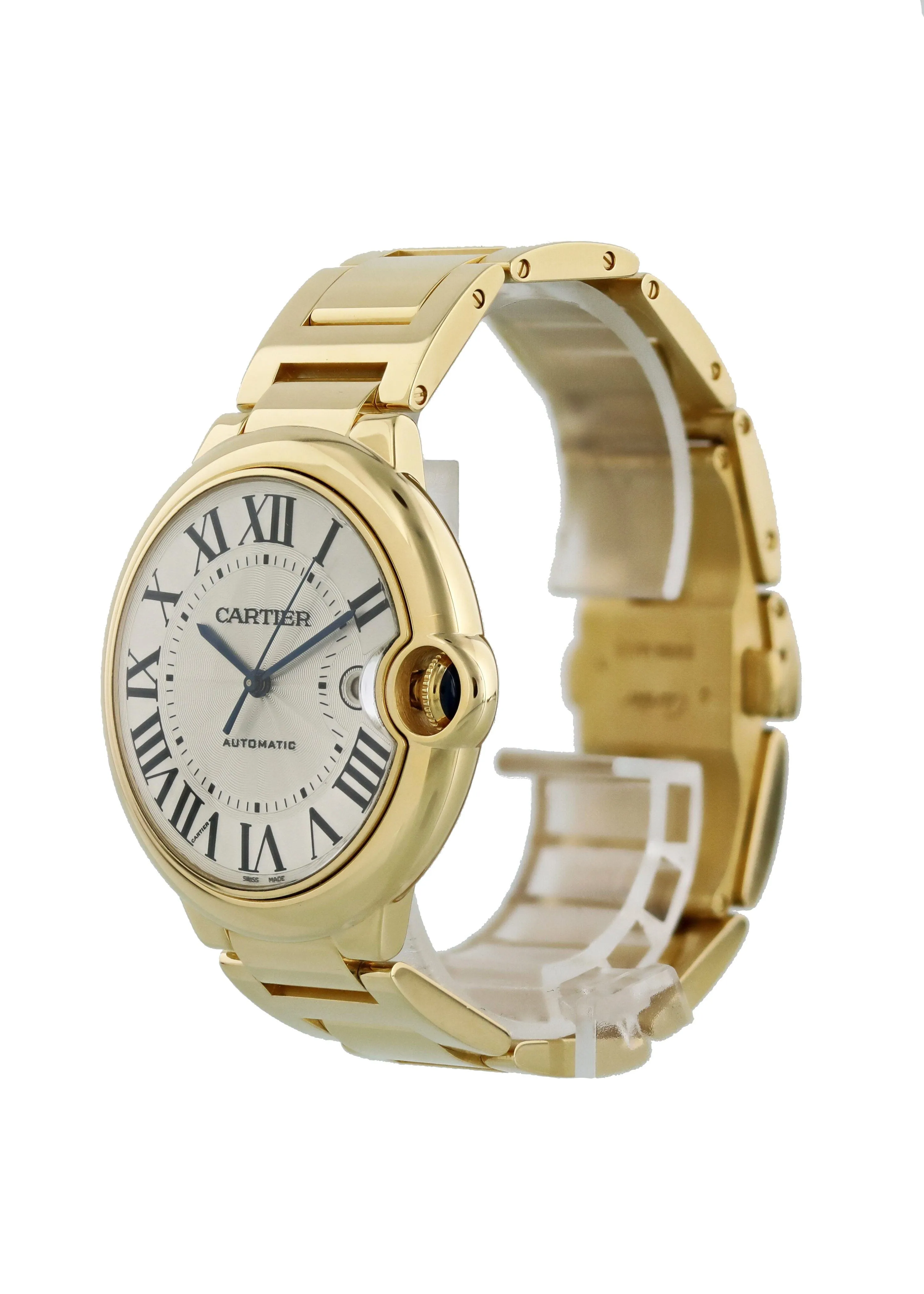 Cartier Ballon Bleu 2998 18k Yellow Gold Mens Watch