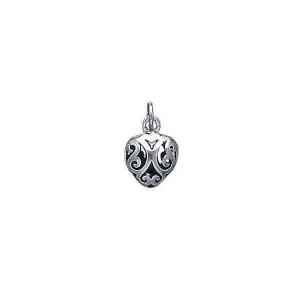 Celtic Spiral Filigree Heart CharmTC187