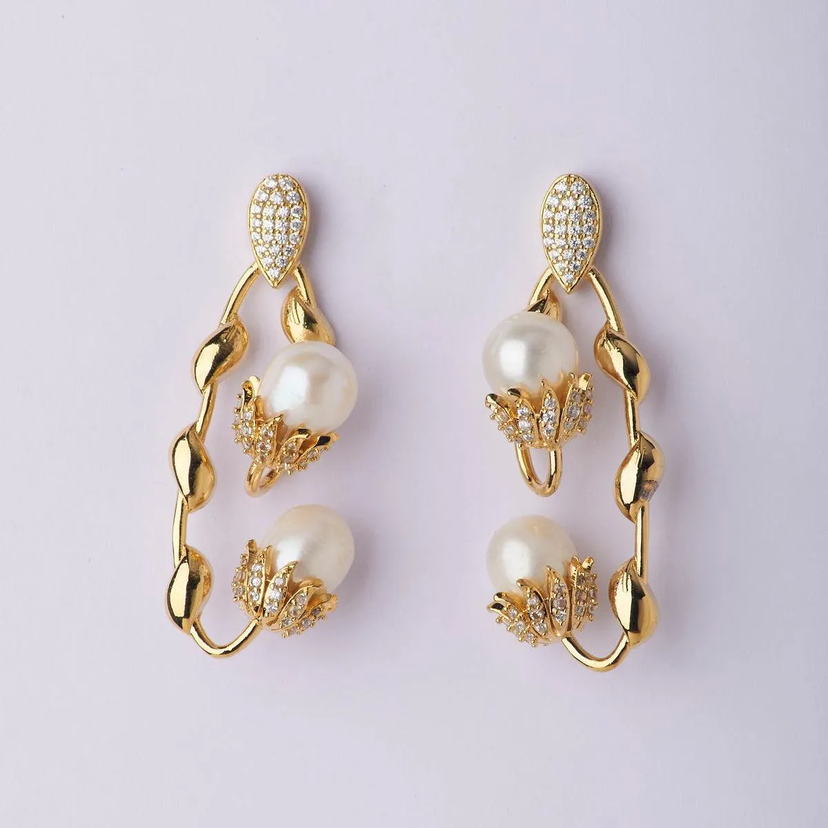 Chandbali And Pearl Jhumka