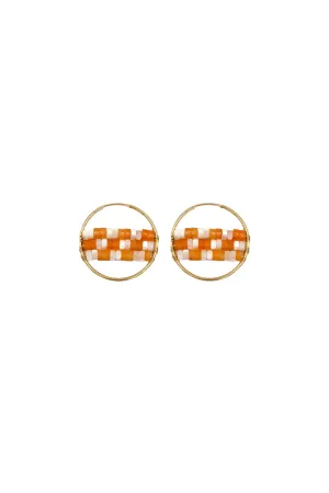 Checkered Bead Hoops