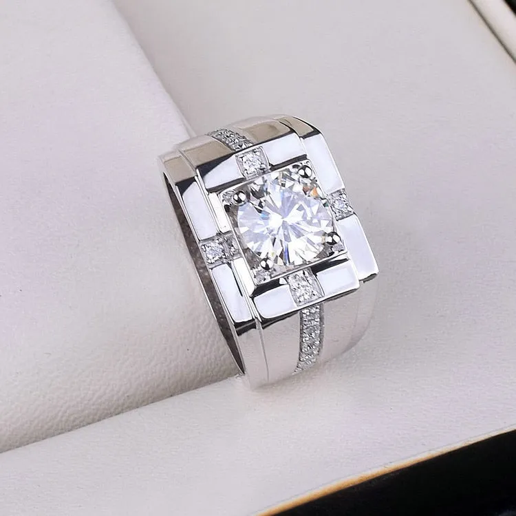 Classic High Carbon Men'S Finger Ring Imitation Gold Plating Domineering Wedding Ring