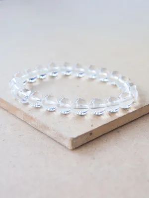 Clear Crystal Quartz Mala Bracelet