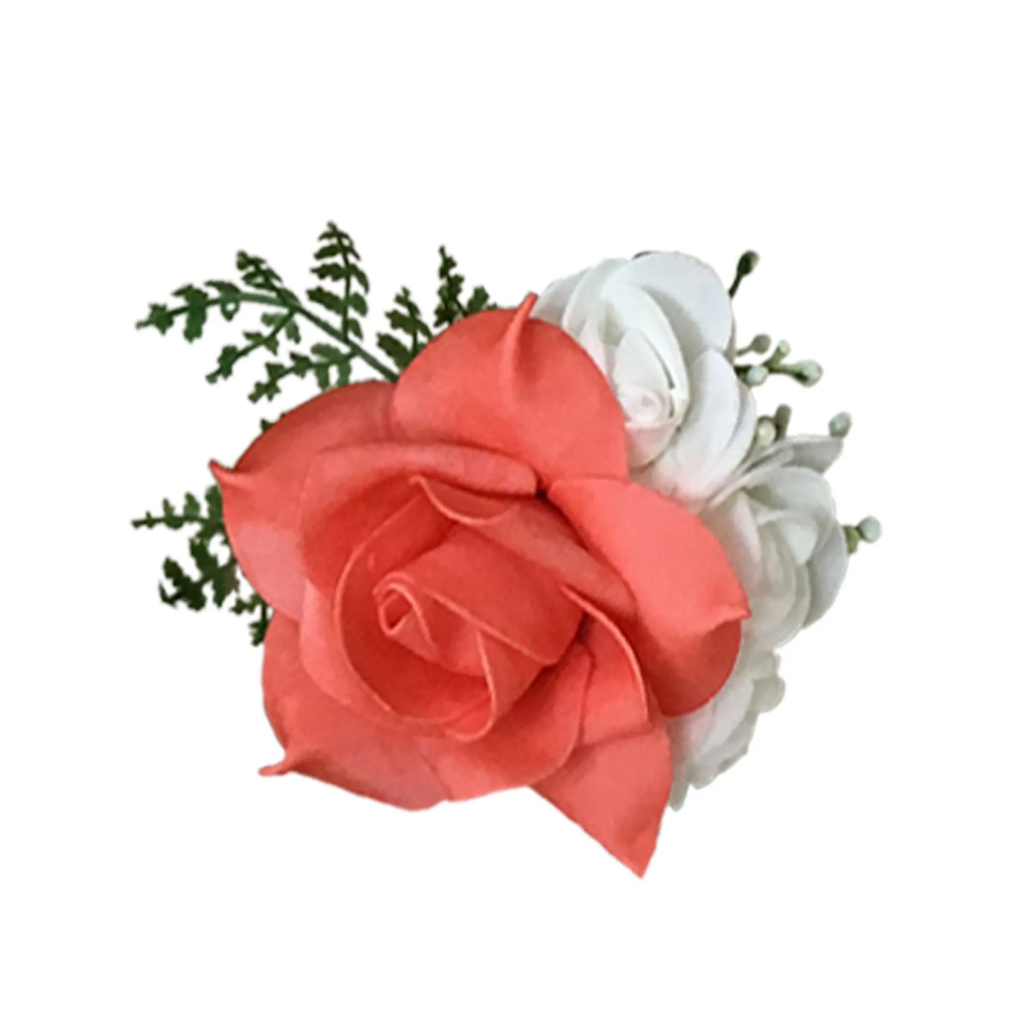 Coral and Navy Wedding Flowers Bridal Bridesmaids Bouquets Corsages