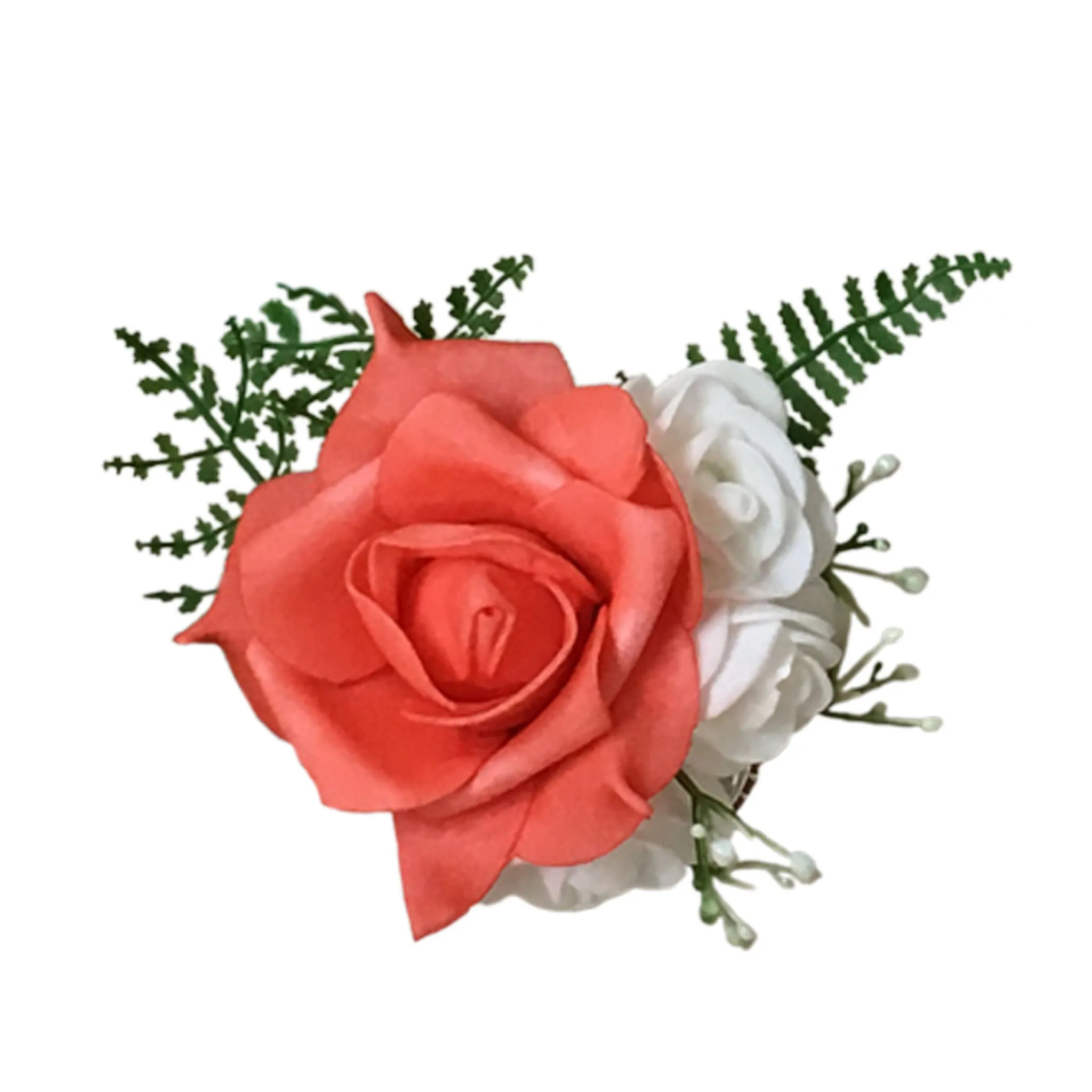 Coral and Navy Wedding Flowers Bridal Bridesmaids Bouquets Corsages