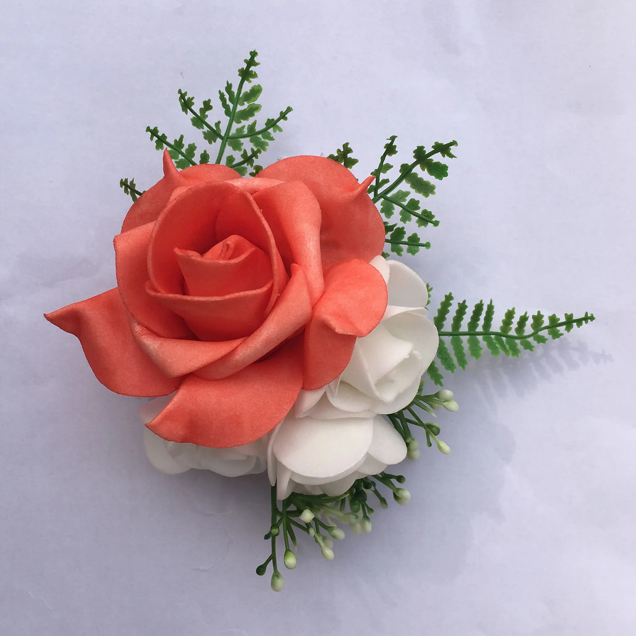 Coral and Navy Wedding Flowers Bridal Bridesmaids Bouquets Corsages