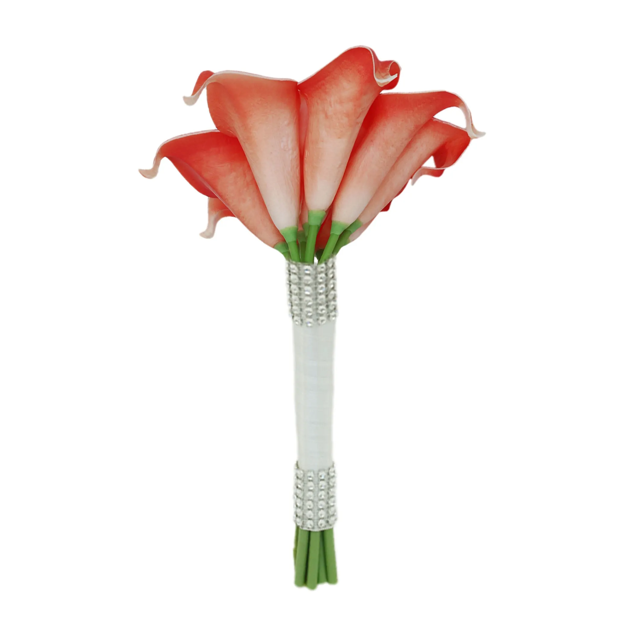 Coral and Navy Wedding Flowers Bridal Bridesmaids Bouquets Corsages