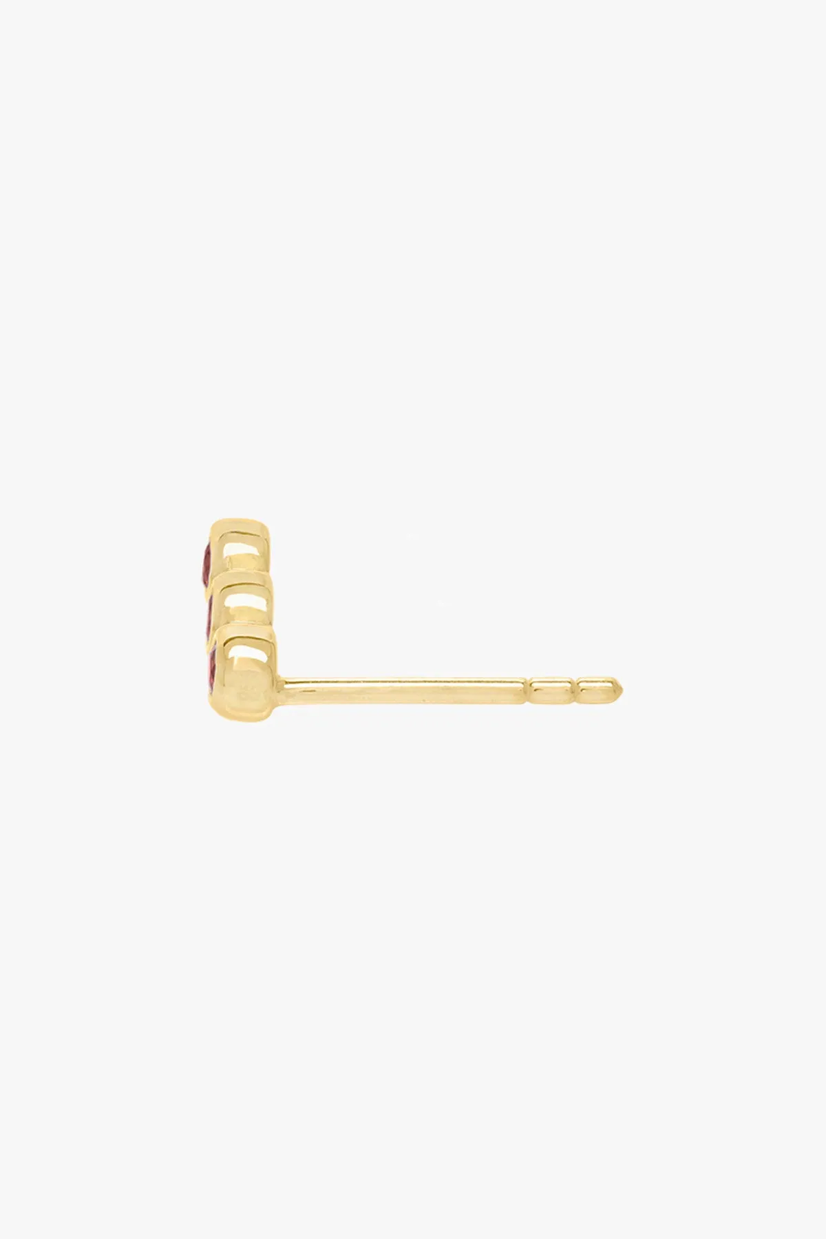 Coral stud earring gold plated