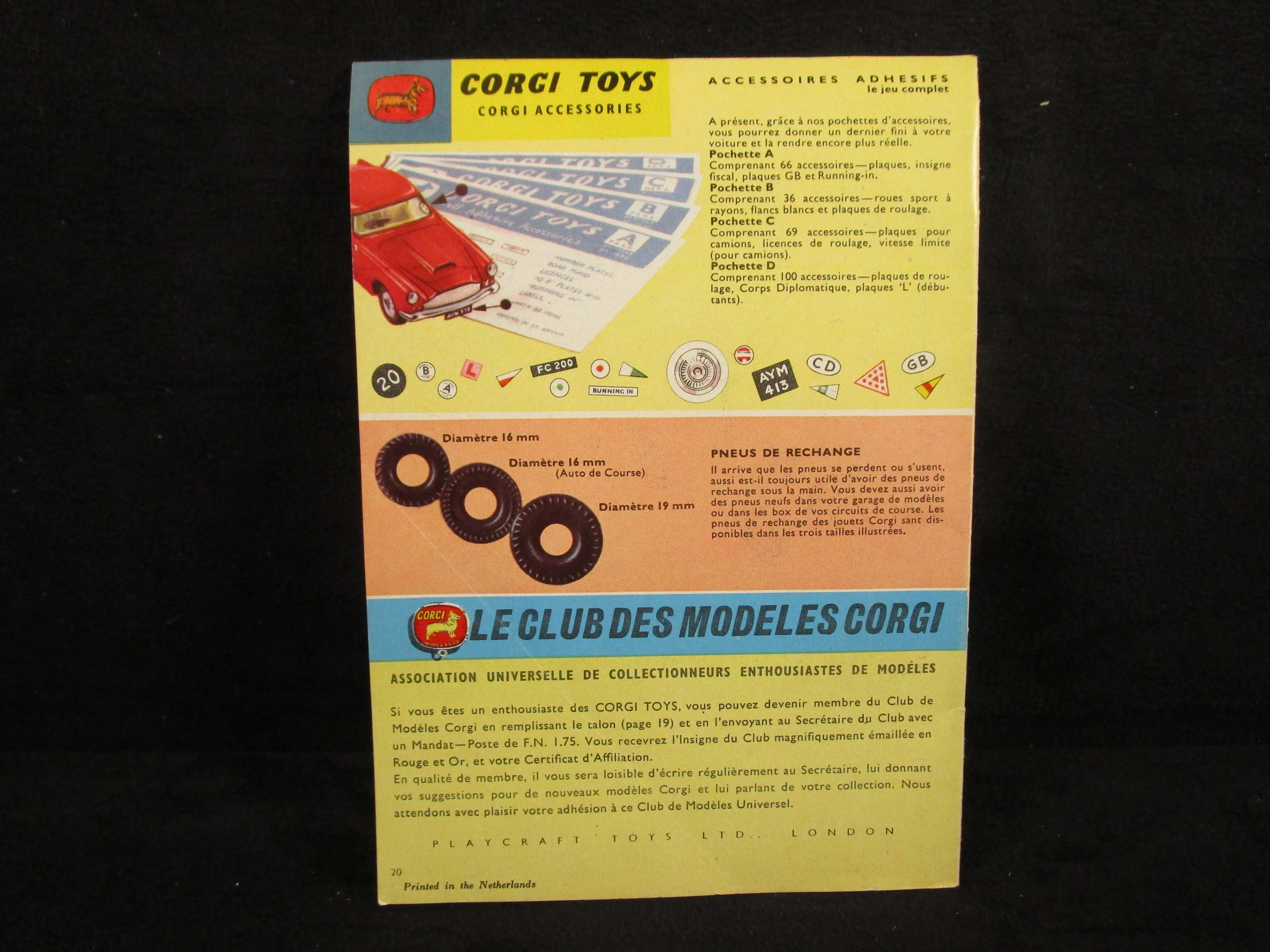 Corgi Toys France 1960 Catalogue, Very Near Mint!