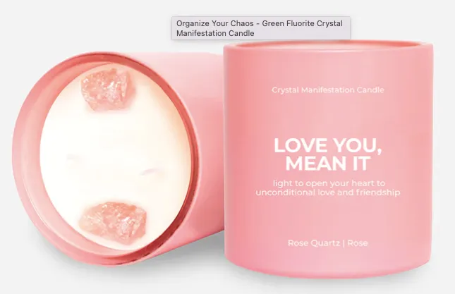 Crystal Manifestation Boxed Candle