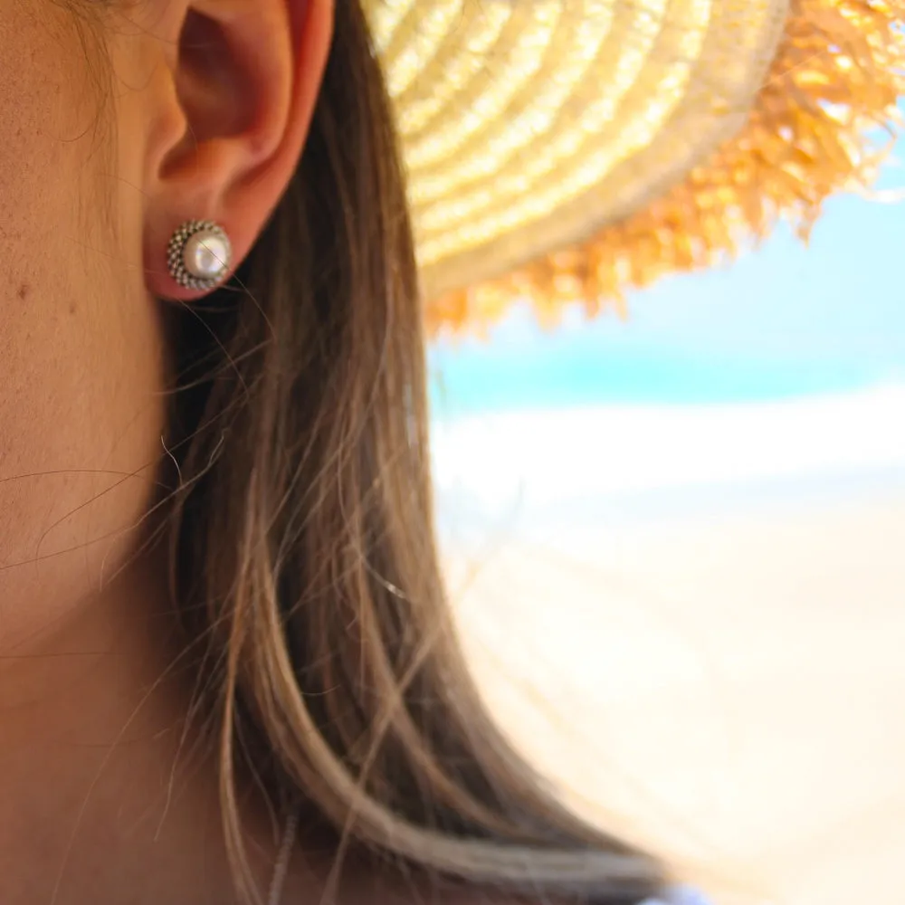 Dainty Vintage Pearl Studs
