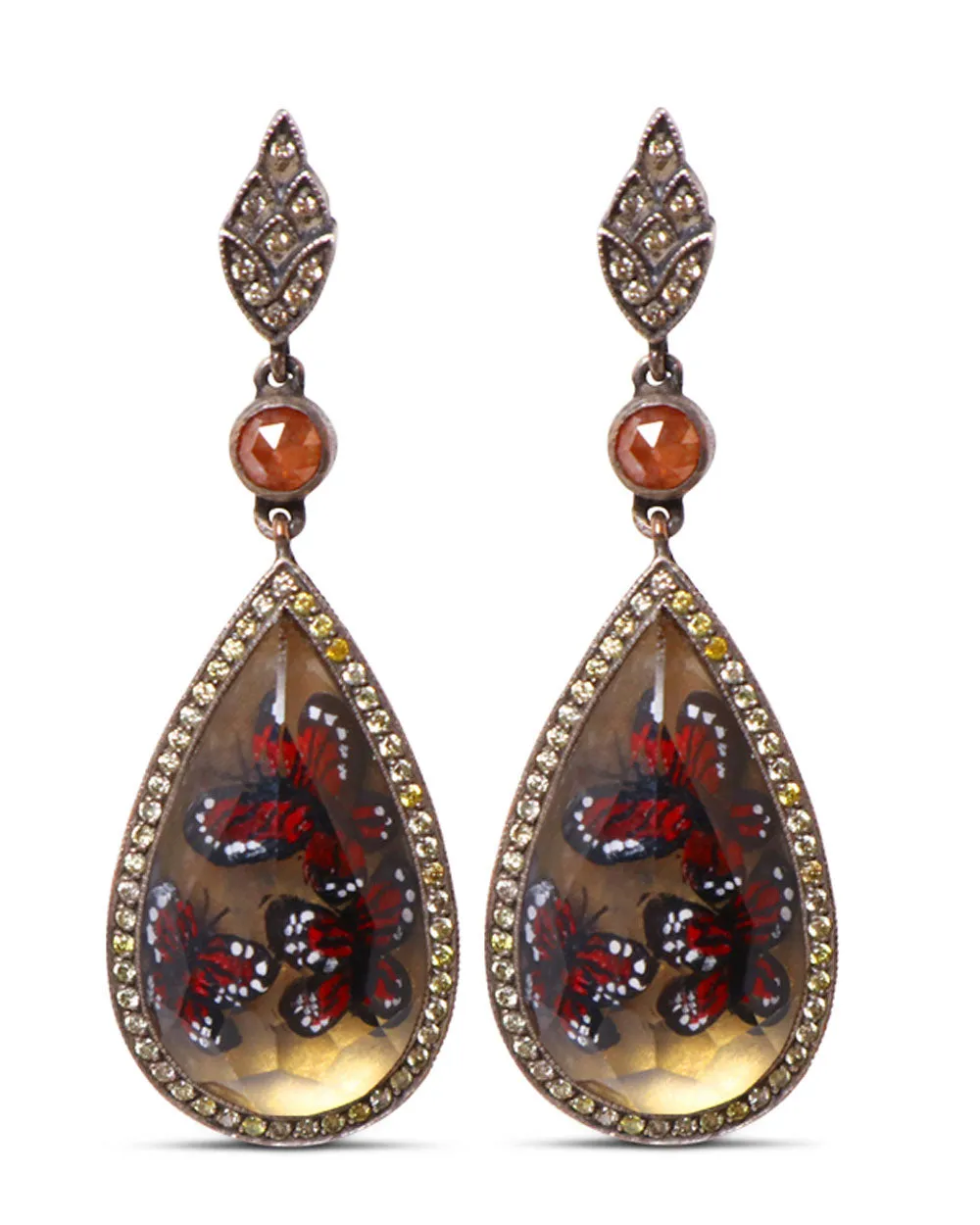 Diamond Butterfly Earrings