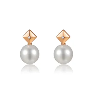 Diamond "glitter" Pearl Earrings