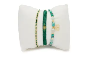 Eden 3 Layer Gemstone Bracelet Stack