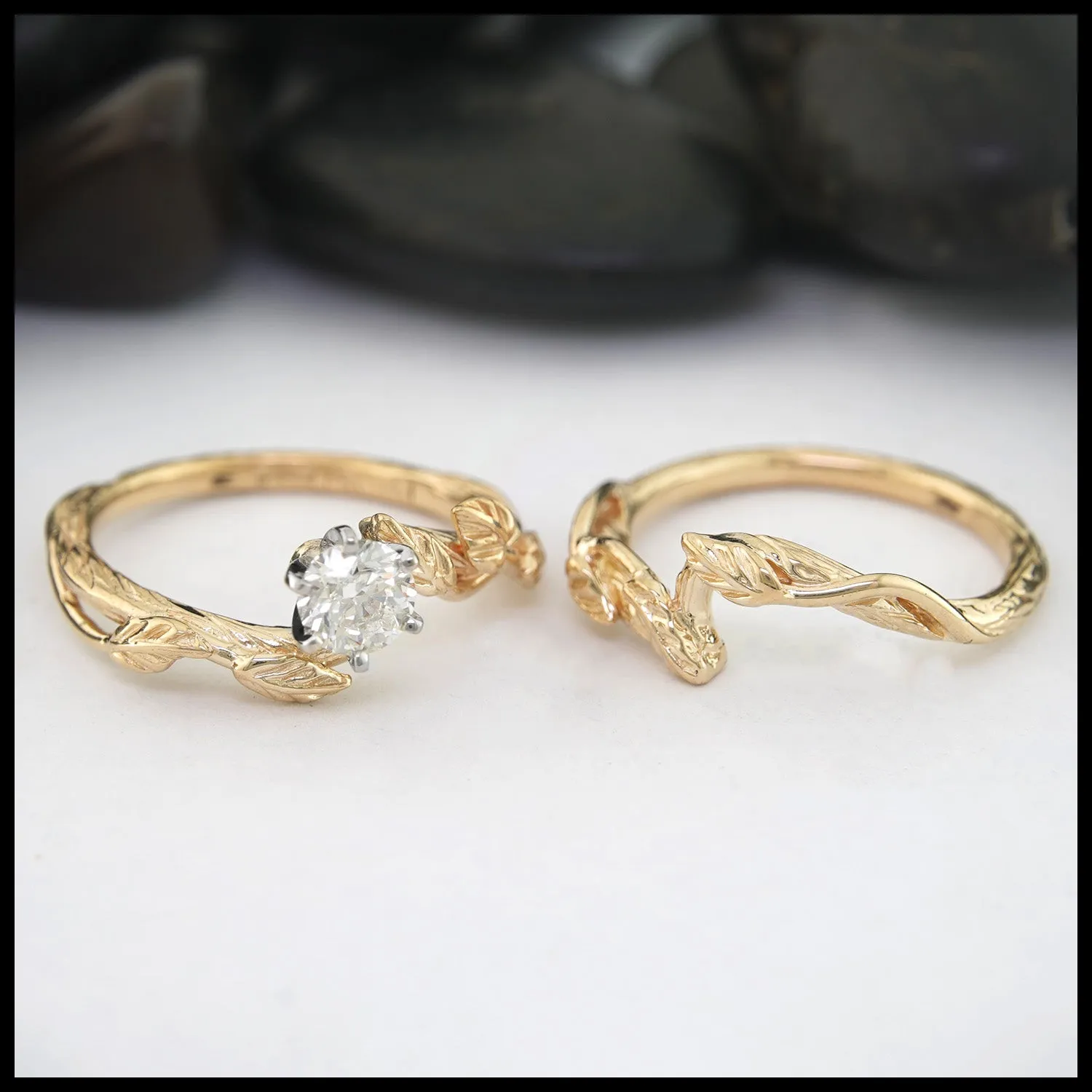 Entwined Engagement Set in 14K Yellow Gold