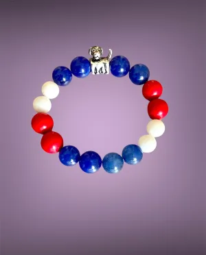 Football Theme Gemstone Bracelet