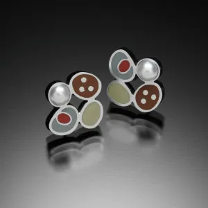 Four Clover Earrings (blue)