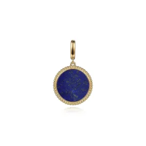 Gabriel & Co. Yellow Gold Lapis Pendant PT6617Y4JLP