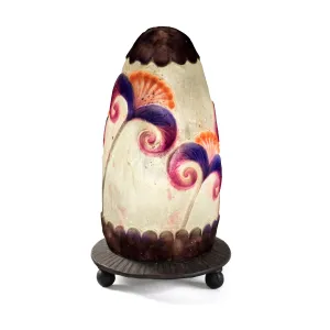 Gabriel Argy-Rousseau Pâte de Verre "Papyrus" Night Light