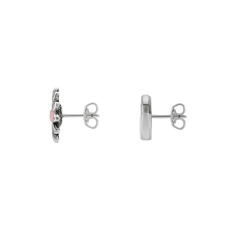 GC GG Marmont Sterling Silver Pink Mother of Pearl 15mm Earrings D