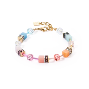 GeoCUBE® Iconic bracelet aqua-apricot