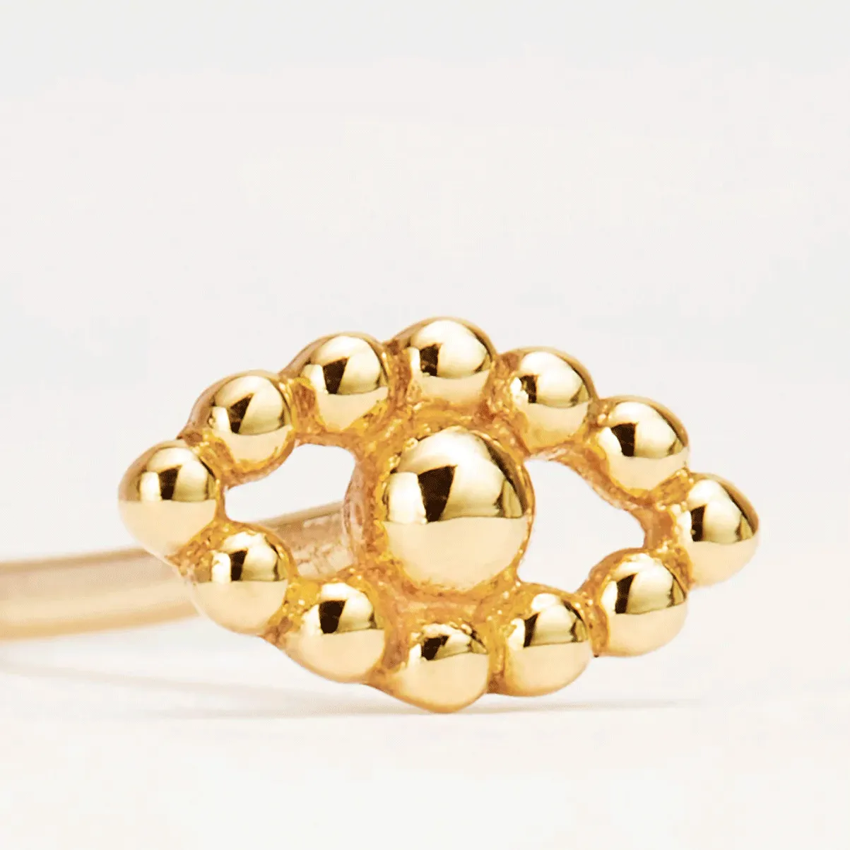 Gold Blessing Eye Stud Earring