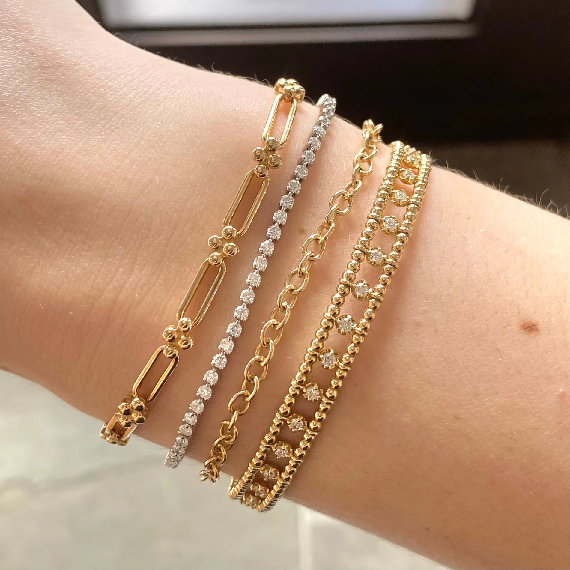 Gold Cable Chain Bracelet