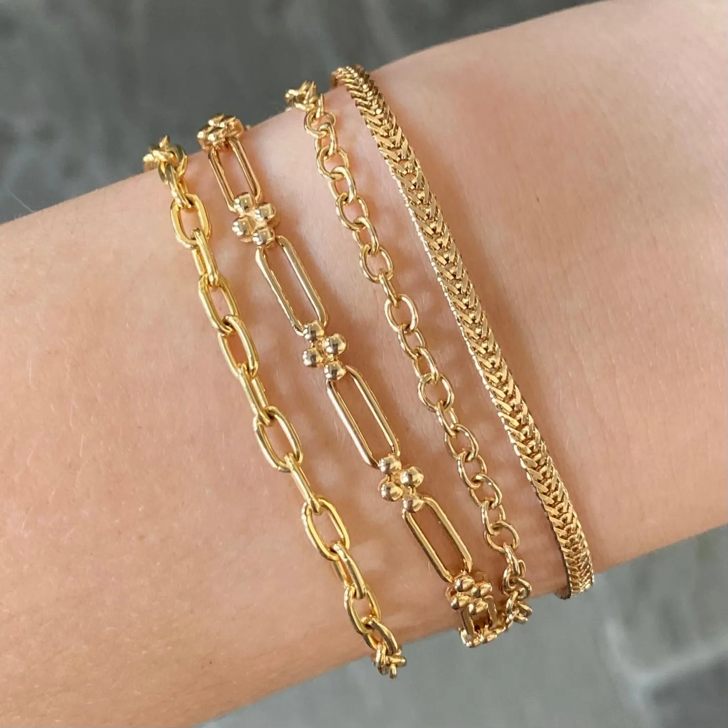 Gold Cable Chain Bracelet