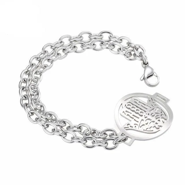 Gold or Silver Hamsa Hand Charm Bracelet