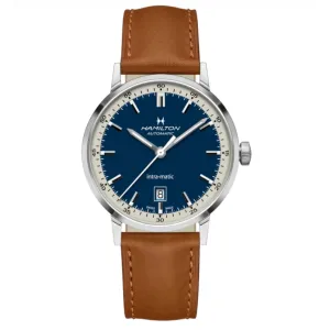 Hamilton American Intra-Matic Auto Stainless Steel Brown Leather 40mm