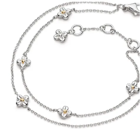 Honey Flower Double Chain Bracelet