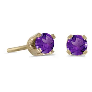 KATARINA Prong Set 3 MM Amethyst Earring Studs
