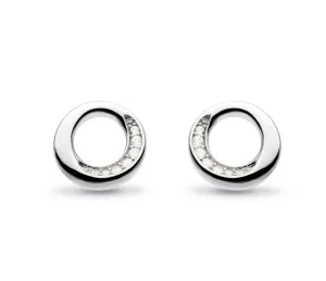 Kit Heath Silver Bevel CZ Stud Earrings (SI2641)
