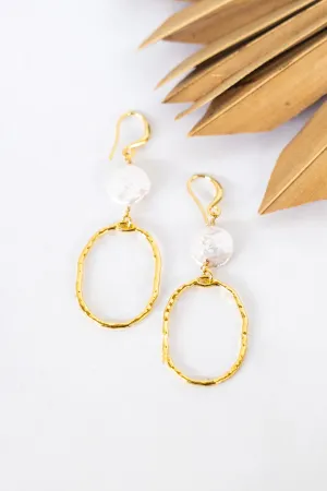 La Perla Etched Oval Earrings