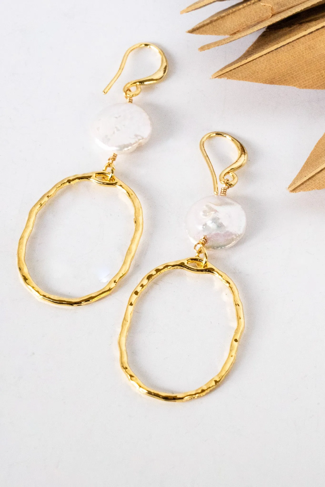 La Perla Etched Oval Earrings