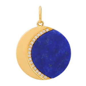 Lapis Moon Charm