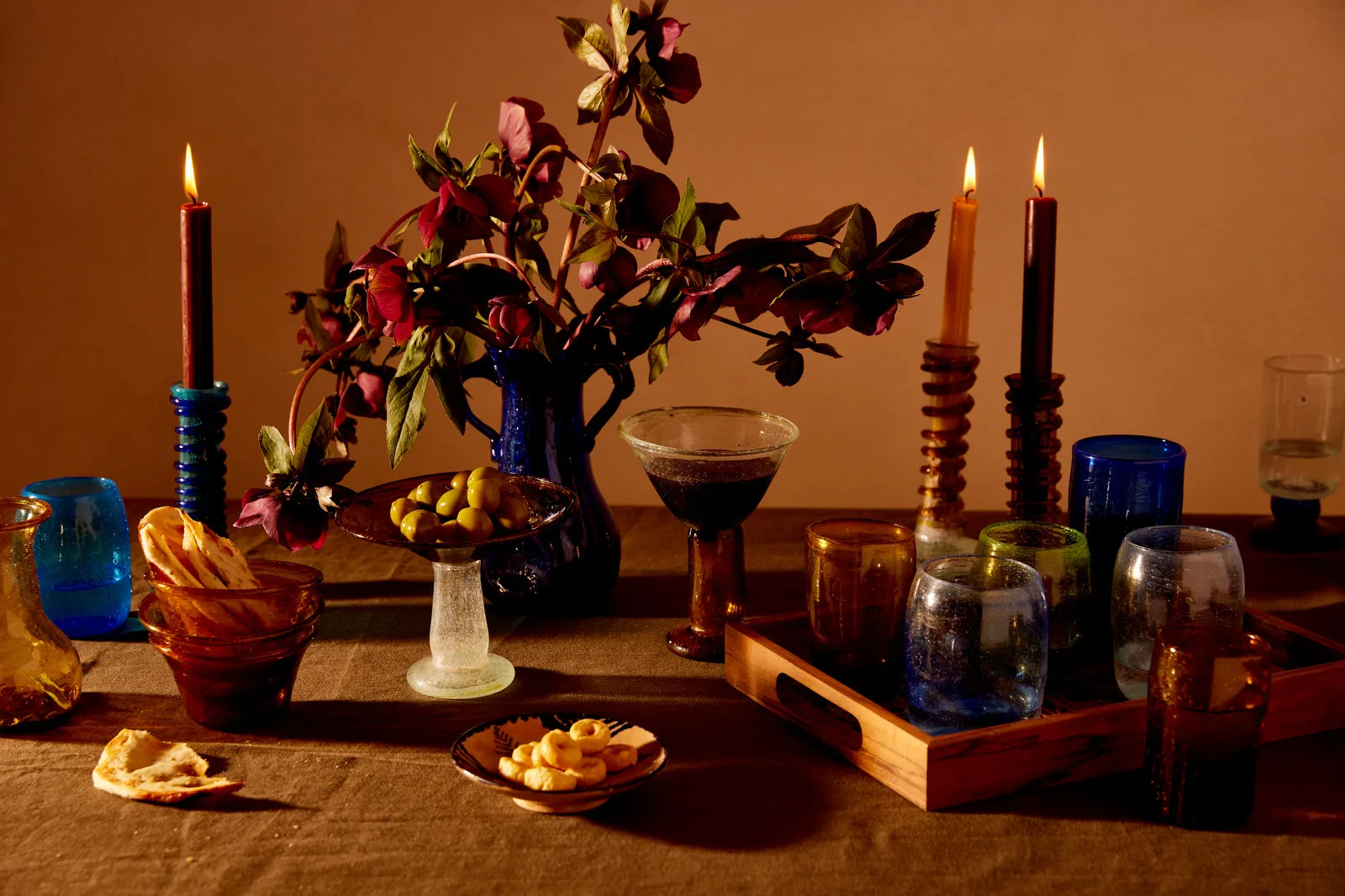 Lapis Vase with handles