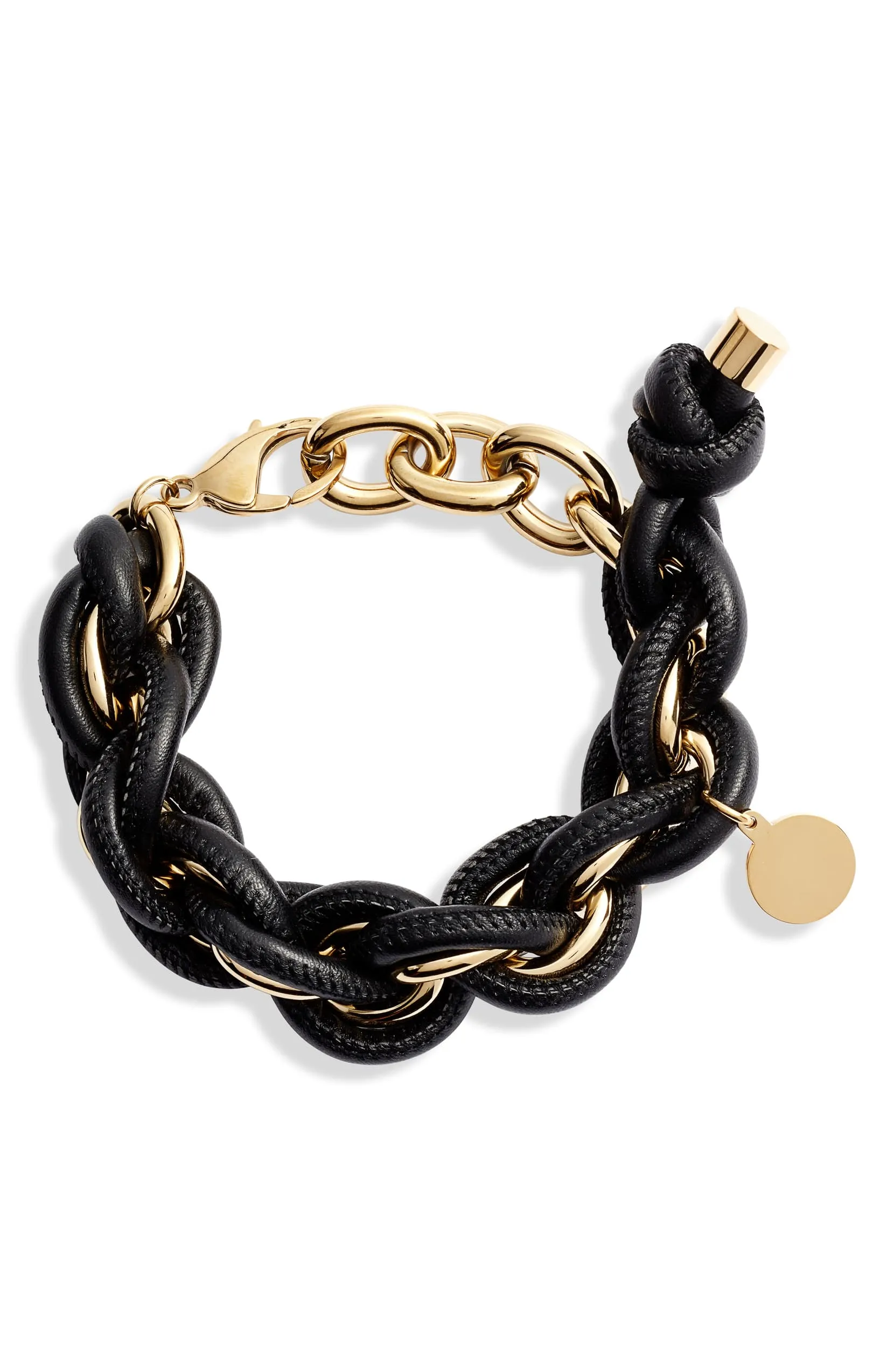 Leather Wrapped Chain Bracelet | More Colors Available