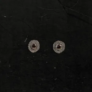 Lee Brennan design raw smoky quartz stud