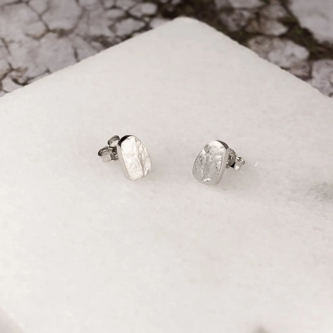 Malham Cove Pebble Stud Earrings