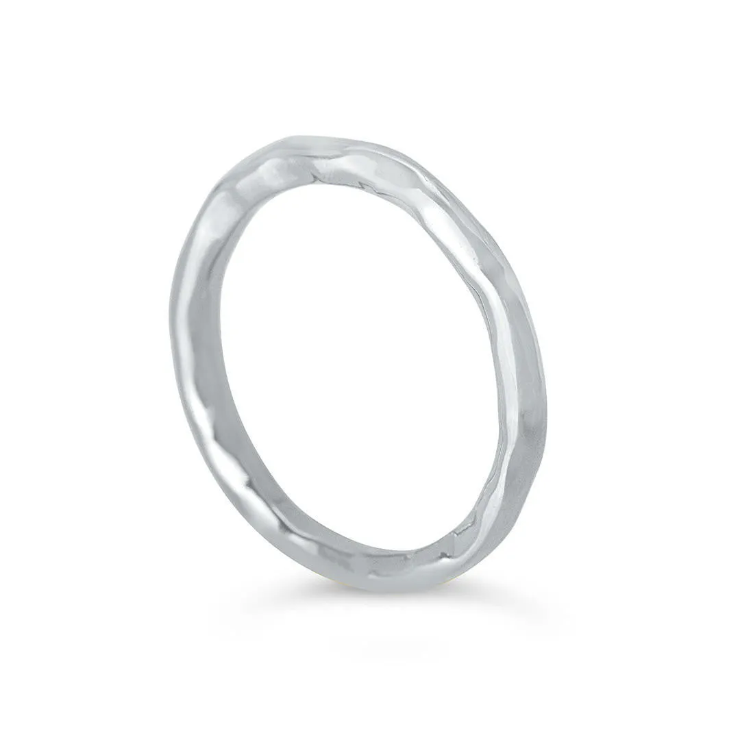 Men's Hammered Silver Ring