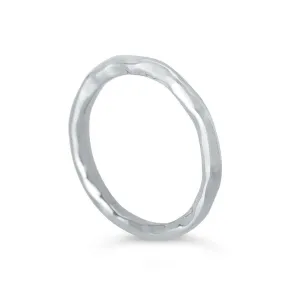Men's Hammered Silver Ring