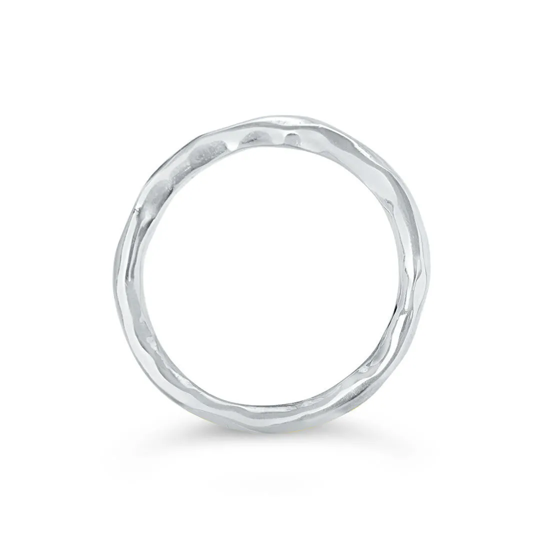 Men's Hammered Silver Ring
