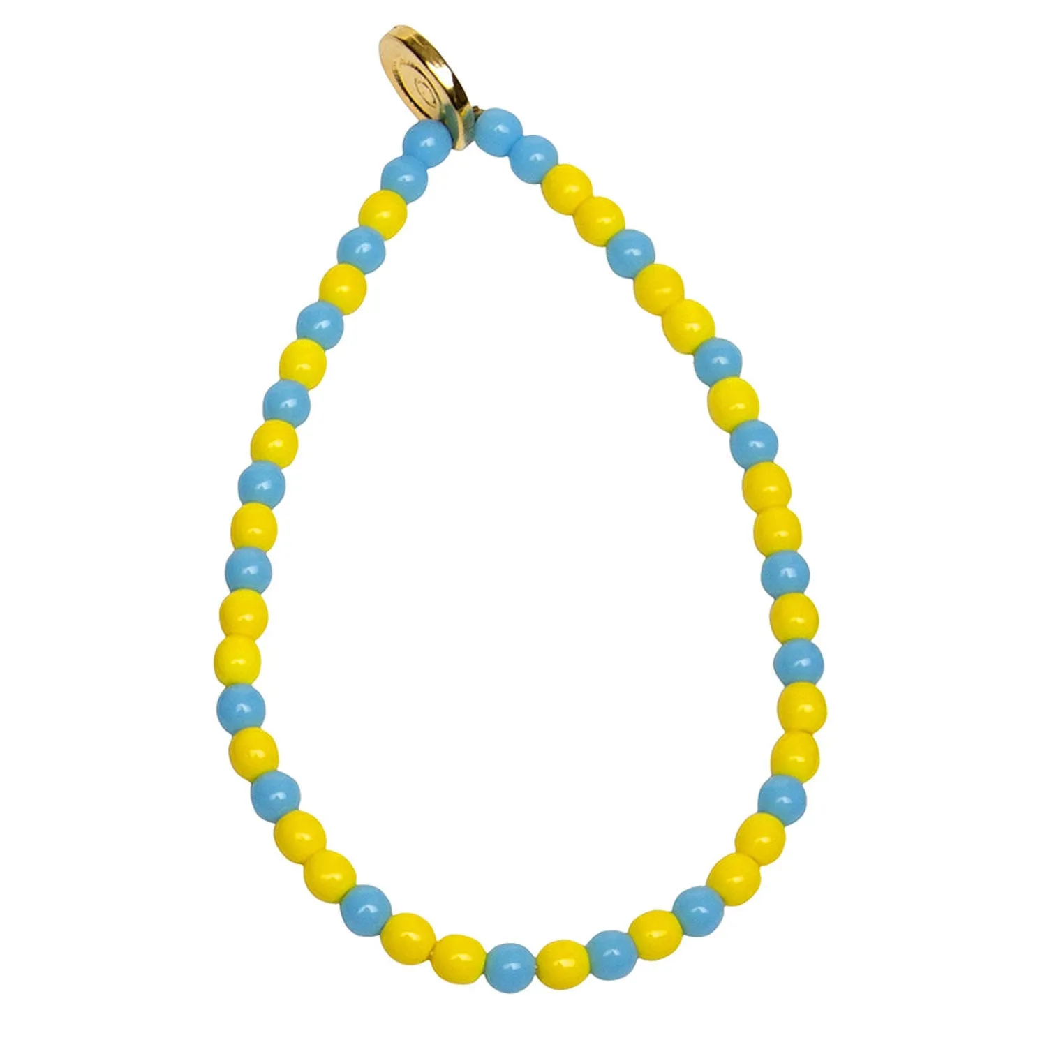Men's Happiness Morse Code Blessing Glass Bead Bracelet