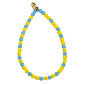 Men's Happiness Morse Code Blessing Glass Bead Bracelet