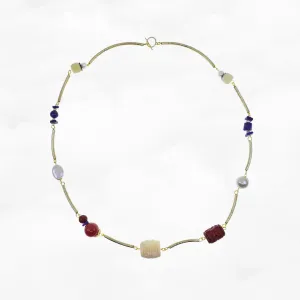 Metropolis Hermit Gems Station Necklace 24 Inch