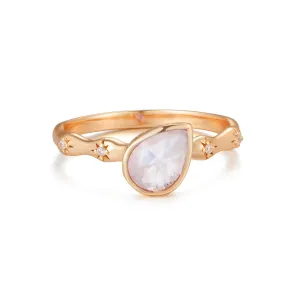 Moonstone Gold Pear-Shaped Ring - Lindy