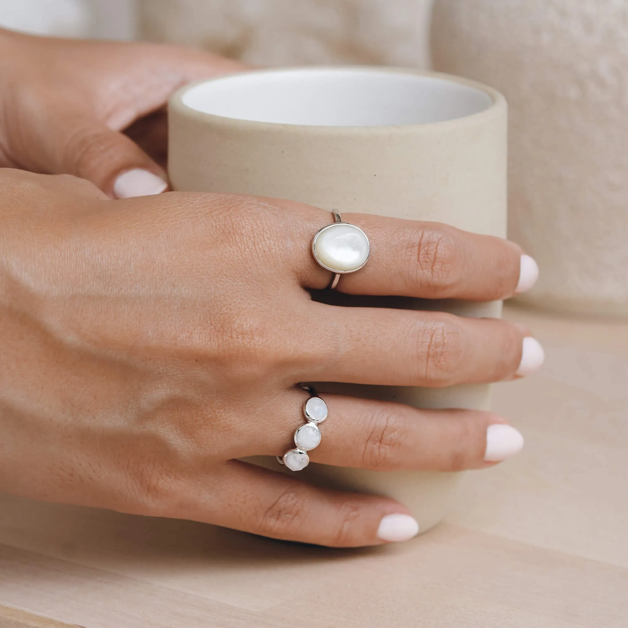 Moonstone Ring Silver - Elisa