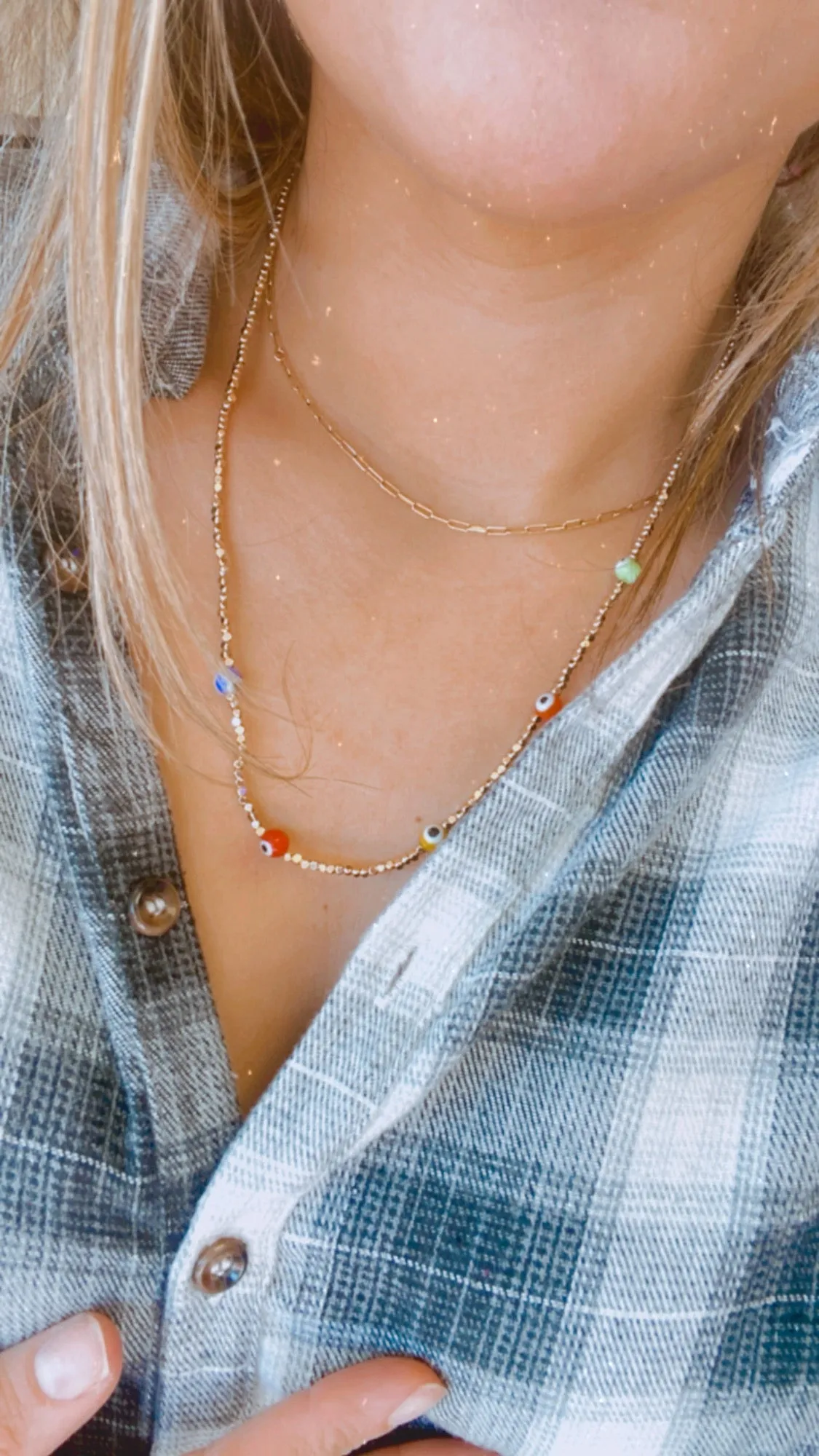 Multicolor Evil Eye Necklace